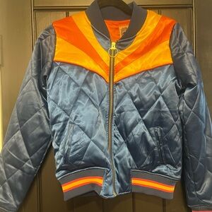 Satin bomber jacket from “classic rock couture”